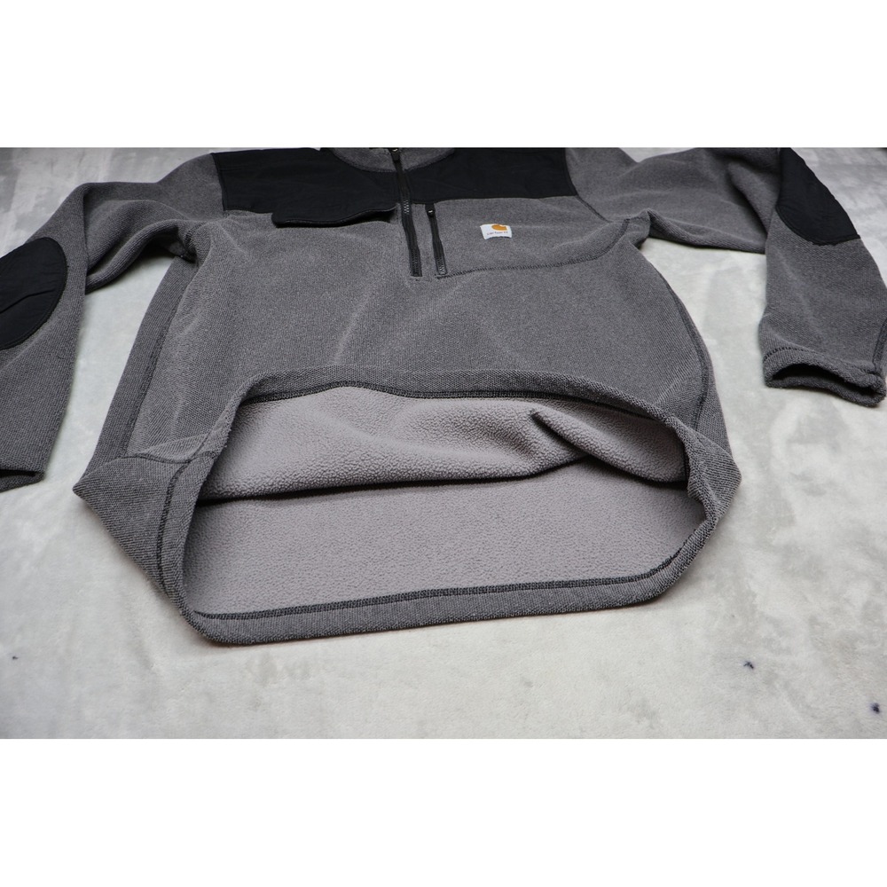 Carhartt Sweater Mens Medium Black Fallon 1/2 Zip Relaxed Fit Pullover Warm Soft - Picture 3 of 11
